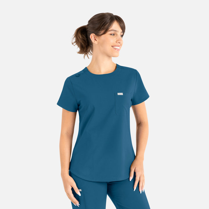 Haut à col rond, femme - MOMENTUM - 5005