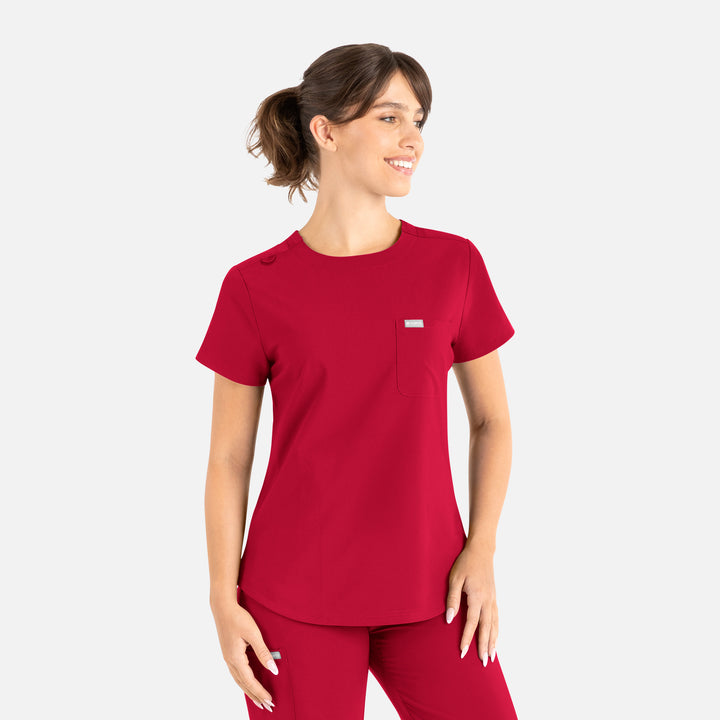 Haut à col rond, femme - MOMENTUM - 5005