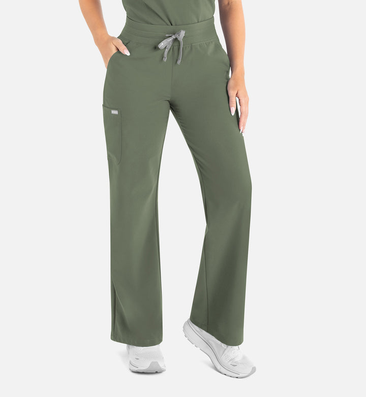 Pantalon droit jambe large, femme - MOMENTUM - 5094